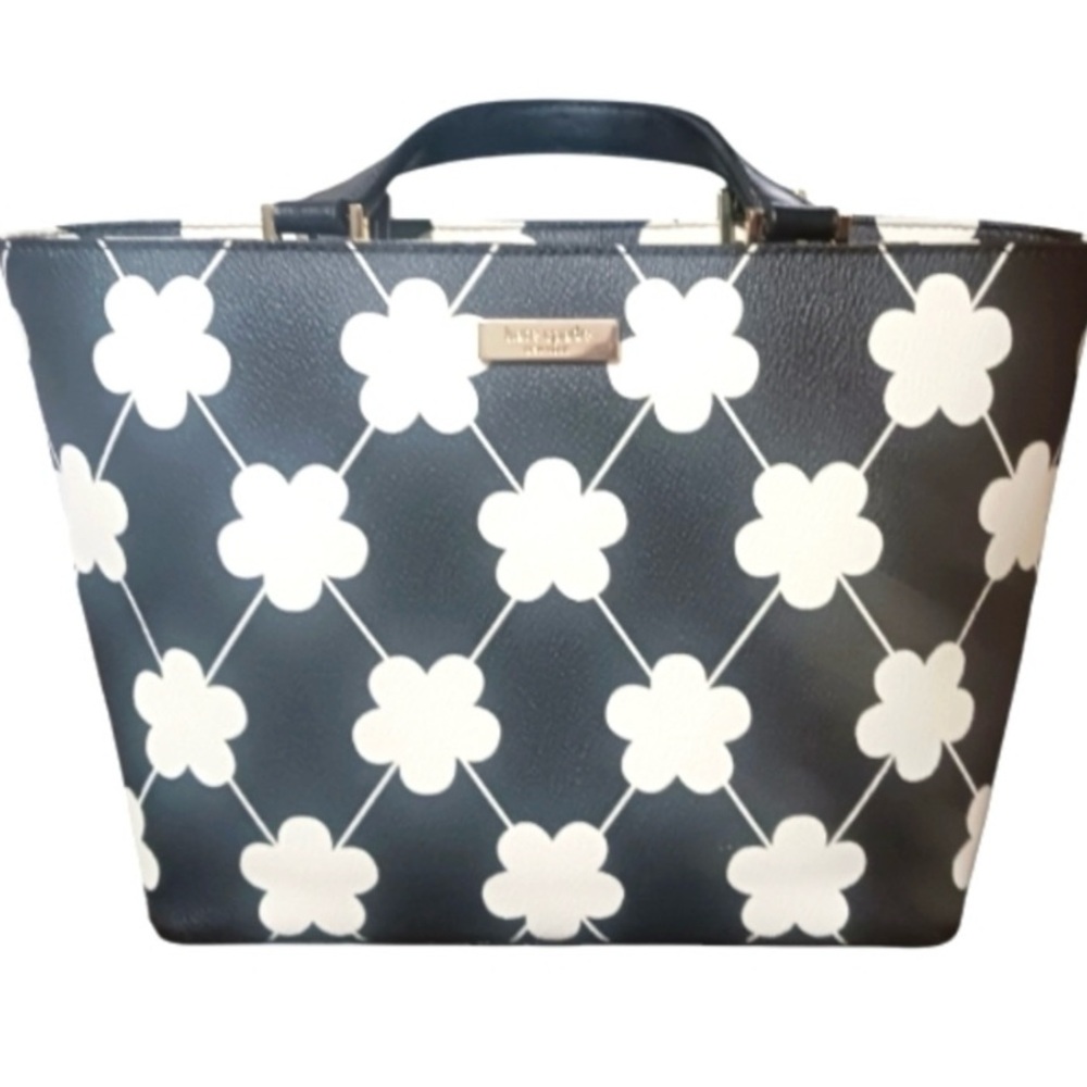 kate spade Black and White Smaller Tote with Distinctive Pattern